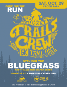 Poster for CTC 5K includes the info on this page